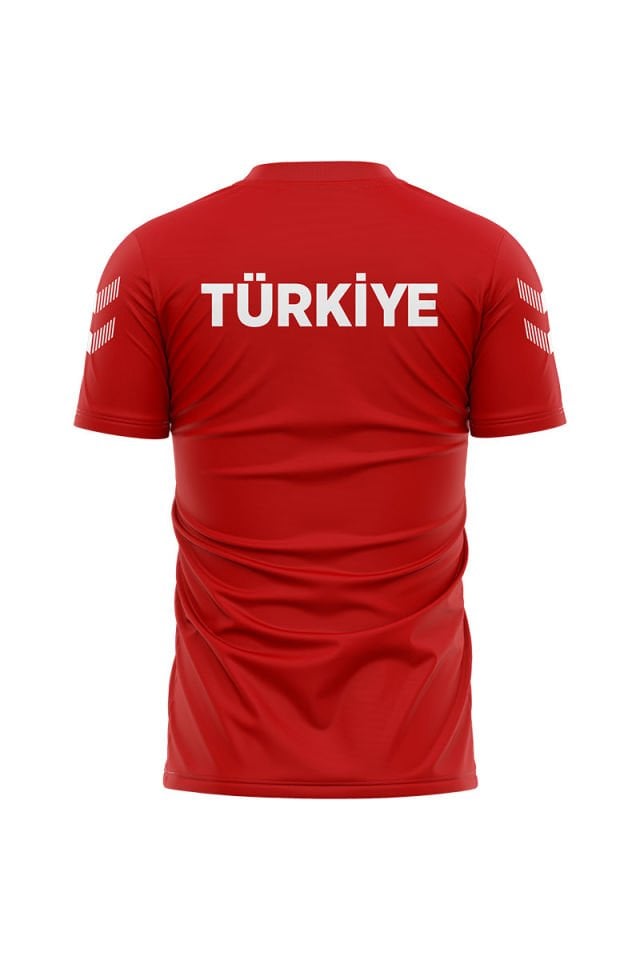 Armin Milli Takım Bebe Yaka Pamuklu Tişört Kırmızı
