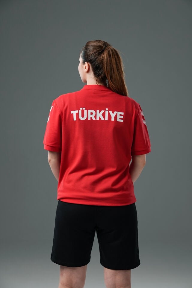 Armin Milli Takım Bebe Yaka Pamuklu Tişört Kırmızı