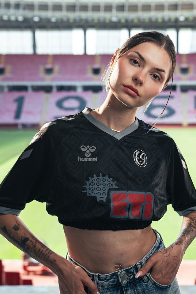 Eskişehirspor Asil Siyah Kadın Crop Forma