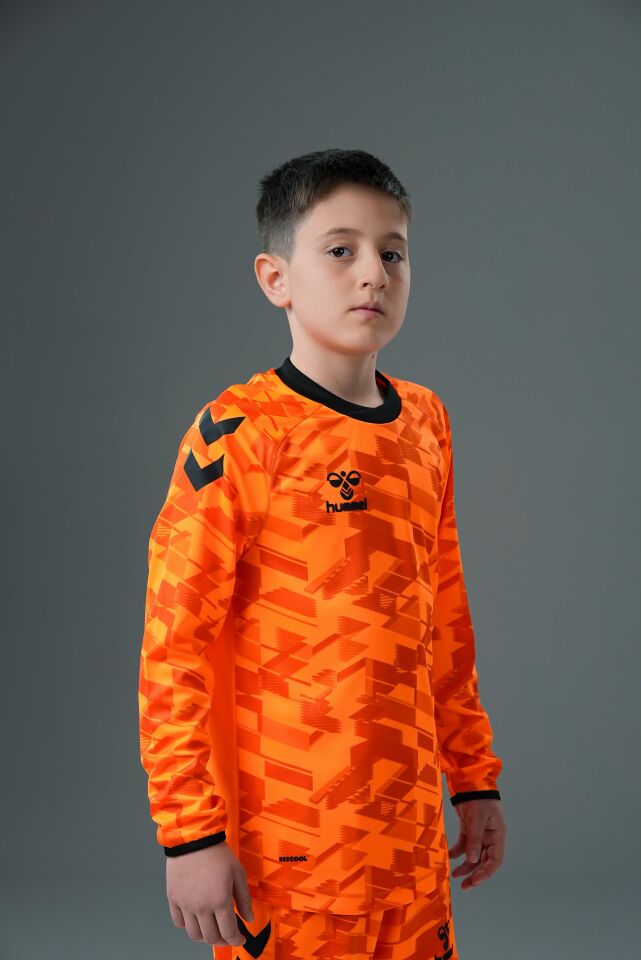 Hummel Line Kaleci Tek Üst Forma Neon Turuncu Çocuk