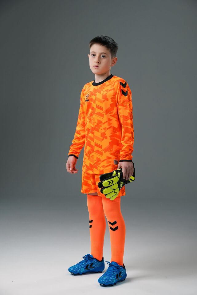 Hummel Line Kaleci Tek Üst Forma Neon Turuncu Çocuk