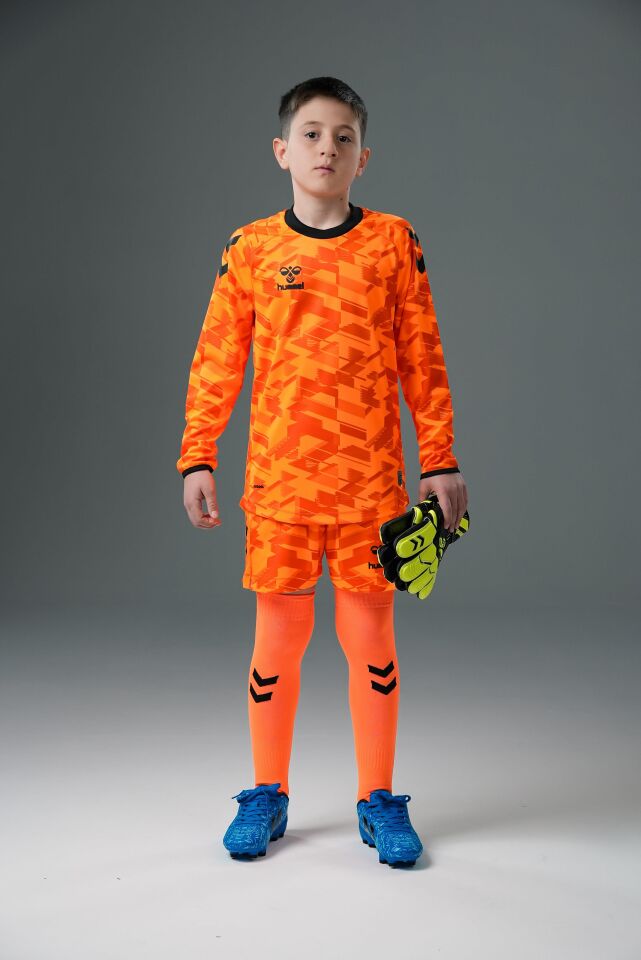 Hummel Line Kaleci Tek Üst Forma Neon Turuncu Çocuk