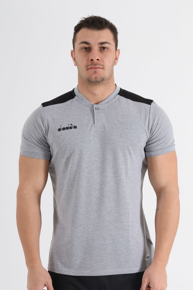 Diadora Muline Pamuklu Kamp Tişört Gri