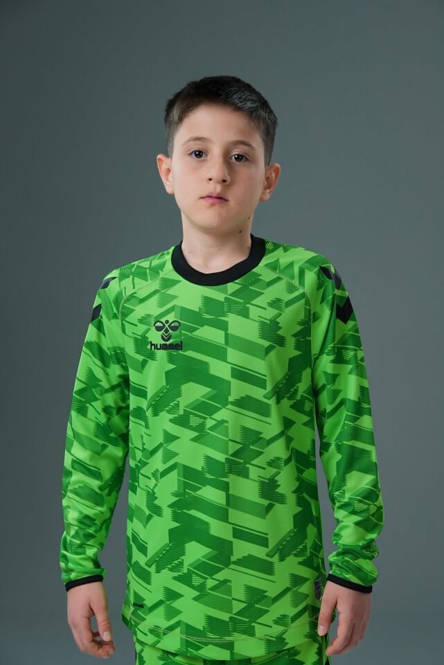 Hummel Line Kaleci Tek Üst Forma Neon Yeşil Çocuk