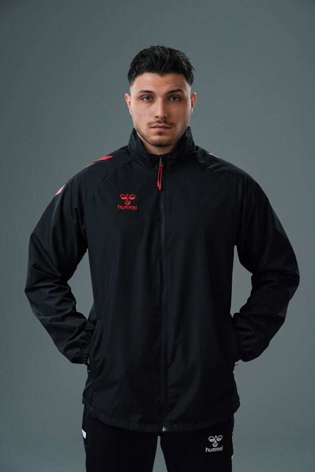 Hummel Line Yağmurluk Siyah-Kırmızı