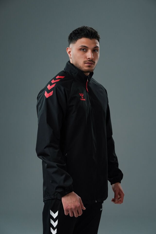 Hummel Line Yağmurluk Siyah-Kırmızı