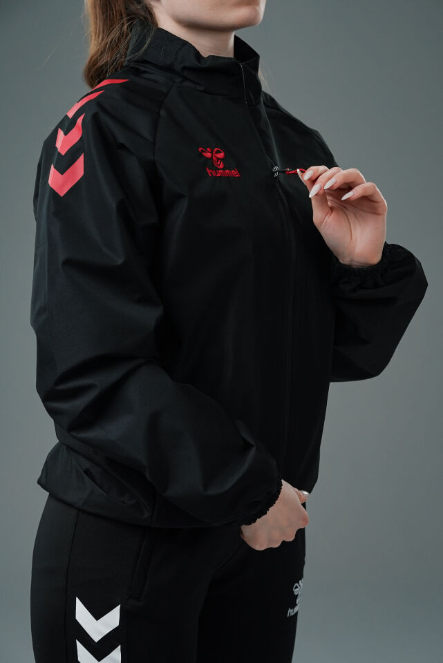 Hummel Line Yağmurluk Siyah-Kırmızı